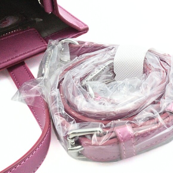 Karl Lagerfeld Interstellar K/Ikonik Pink Leather Tote Handbag - Picture 14 of 16